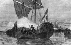 Морской бой в устье Невы в 1703г.